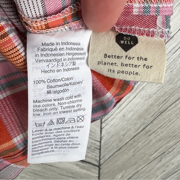 Madewell Plaid Shirred-Neck Boxy Top - Picture 4 of 8